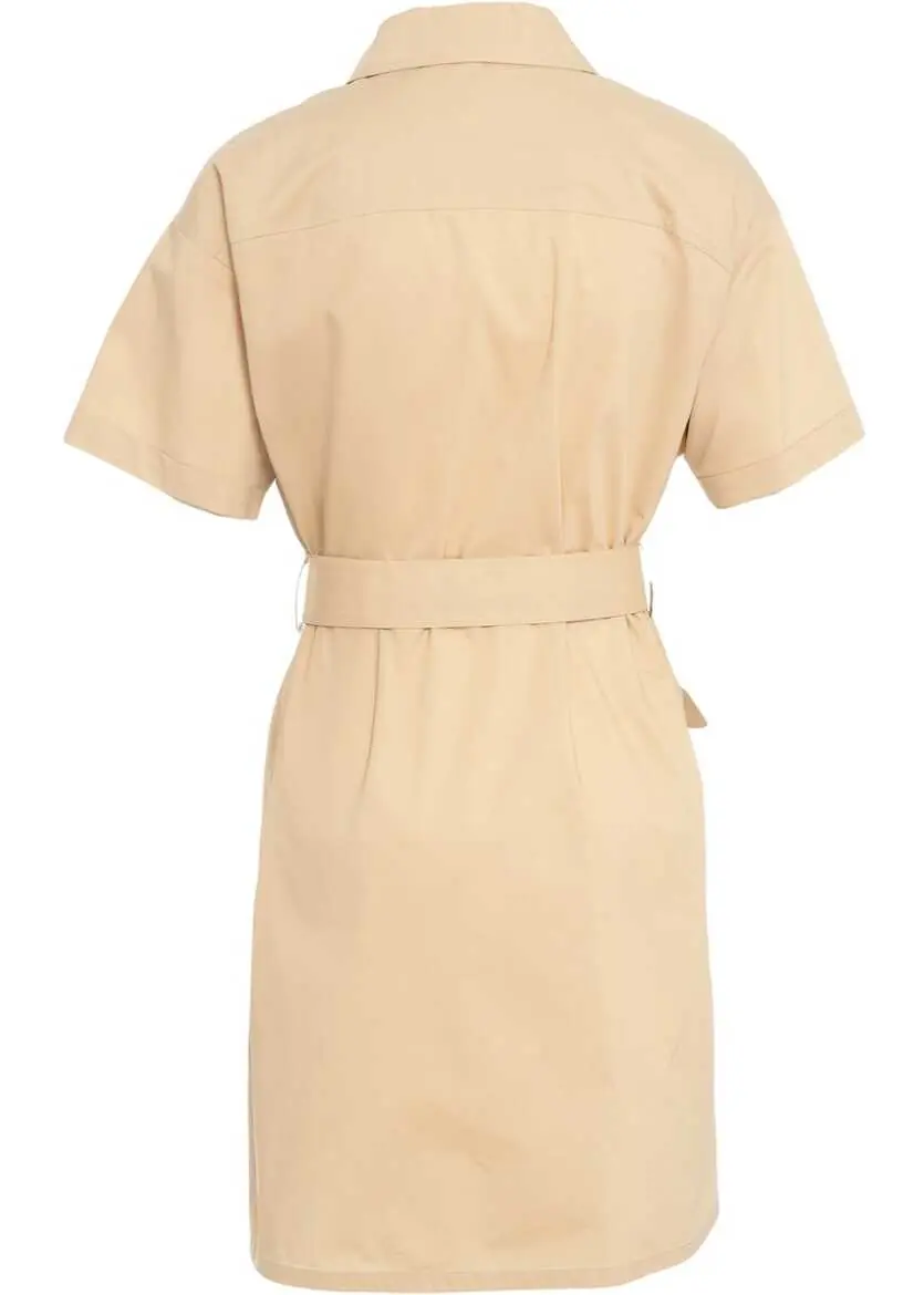 Rochii scurte Liu Jo Shirt dress with waist belt Beige Femei (BM 17484418) 3