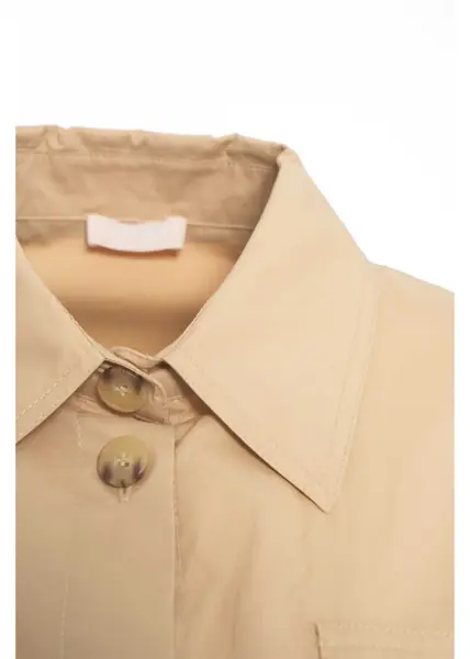 Rochii scurte Liu Jo Shirt dress with waist belt Beige Femei (BM 17484418) 5