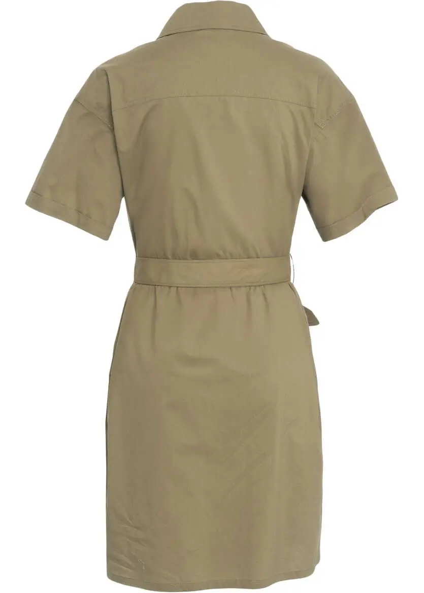 Rochii scurte Liu Jo Shirt dress with waist belt Green Femei (BM 17484418) 3