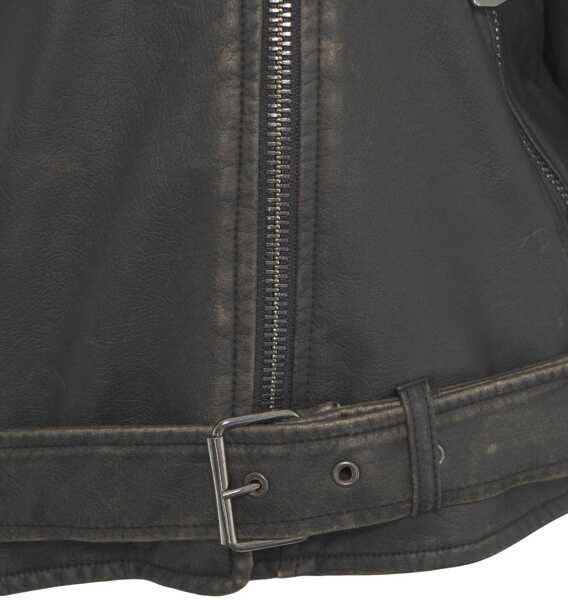Geci biker Kaos Faux leather biker jacket Black Femei (BM 17484454) 4