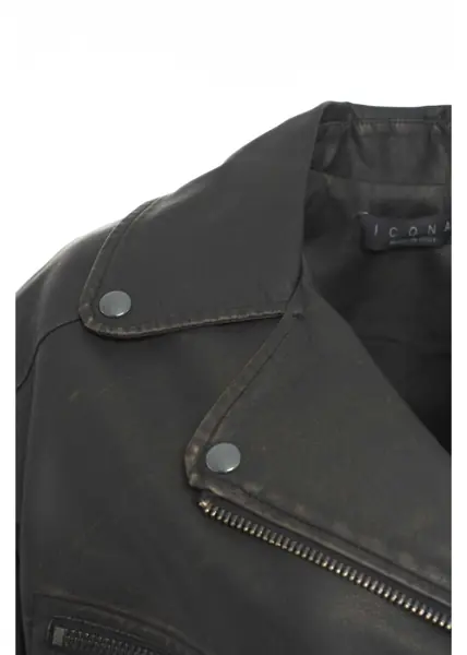Geci biker Kaos Faux leather biker jacket Black Femei (BM 17484454) 5