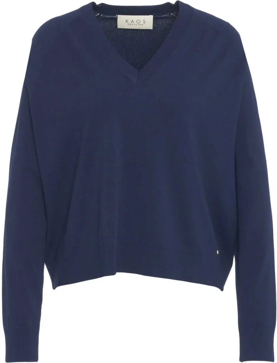 Pulovere Kaos Stretch viscose sweater Blue Femei (BM 17484463) 2