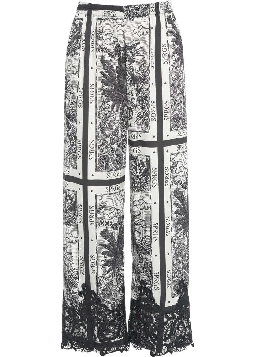 Pantaloni eleganti 5 Progress Pants with lace detail White Femei (BM 17484484) 1