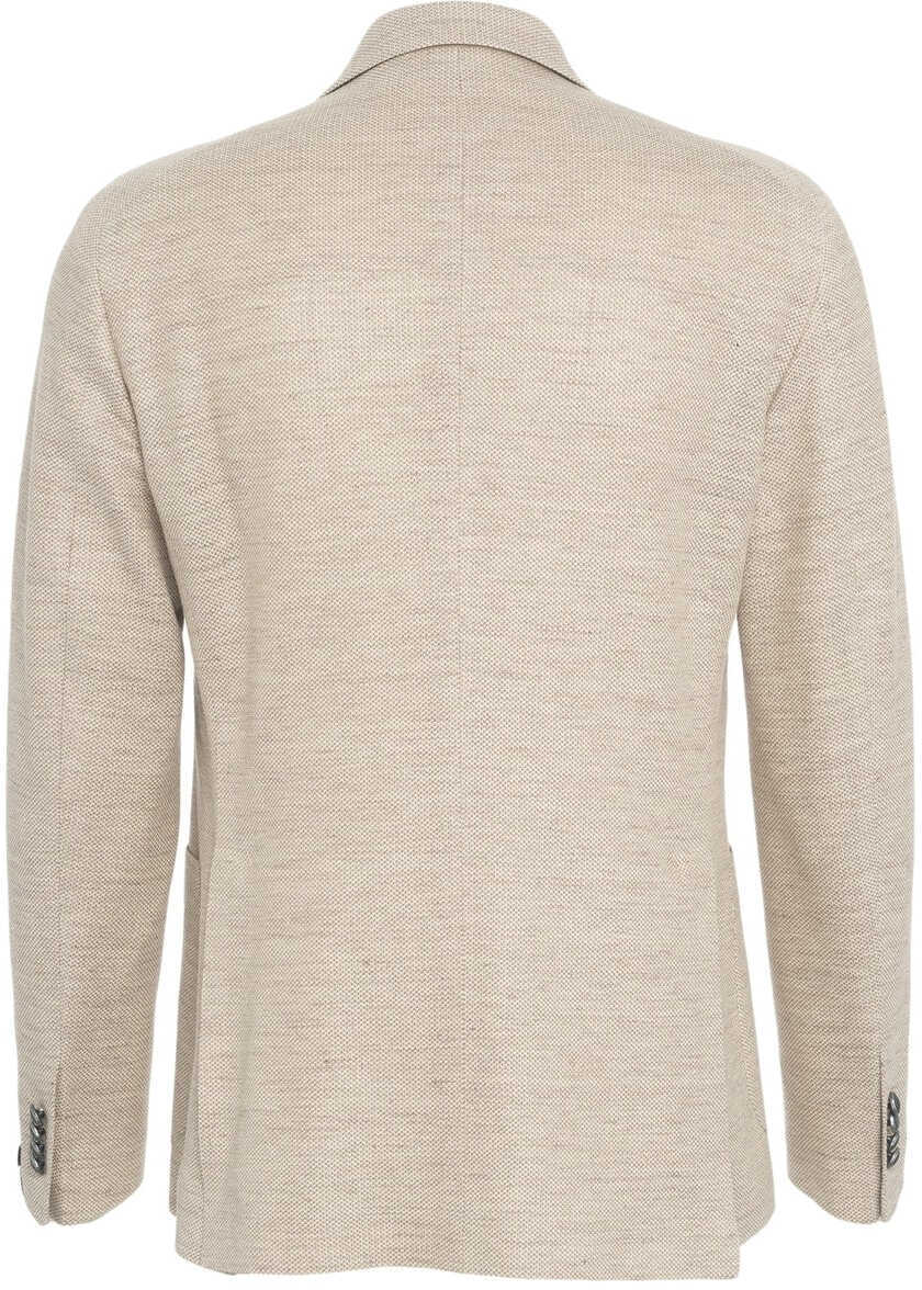 Sacouri Tagliatore Double-breasted blaser in linen blend Beige Barbati (BM 17484499) 3