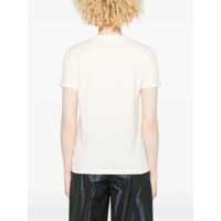 Tricouri Moncler Dama - Tricouri Moncler T-Shirt With Embroidered Logo WHITE Femei (BM 17484619) - B-mall.ro