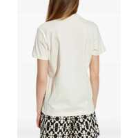 Tricouri Moncler Dama - Tricouri Moncler T-Shirt With Crochet Crew Neck WHITE Femei (BM 17484622) - B-mall.ro