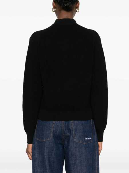 Tricouri Polo STUDIO NICHOLSON Chesapeake Knit Polo Shirt BLACK Femei (BM 17484679) 4