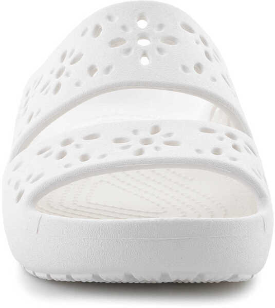 Slapi Crocs Classic Floral Cutout sandal Chalk White Femei (BM 17484745) 2