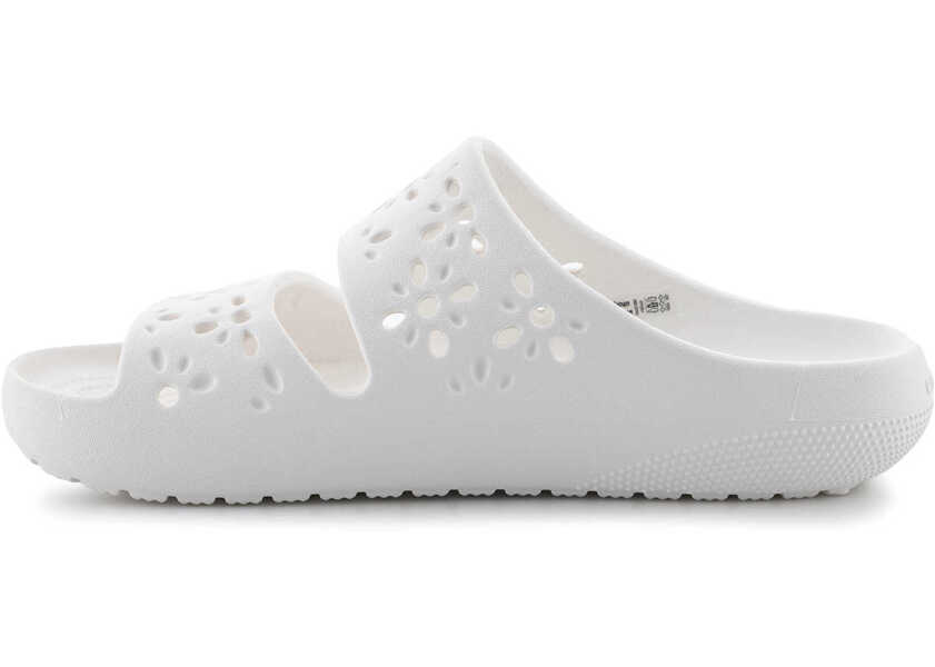 Slapi Crocs Classic Floral Cutout sandal Chalk White Femei (BM 17484745) 4