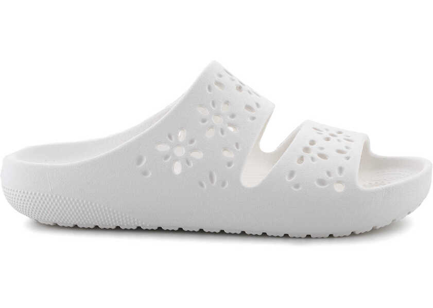 Slapi Crocs Classic Floral Cutout sandal Chalk White Femei (BM 17484745) 7