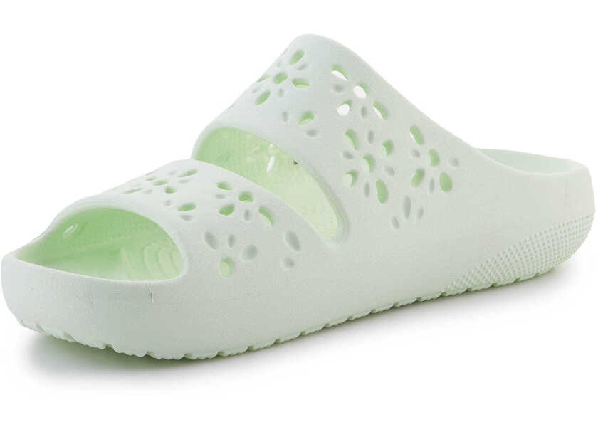 Slapi Crocs Classic Floral Cutout sandal Jade Tint Green Femei (BM 17484748) 3