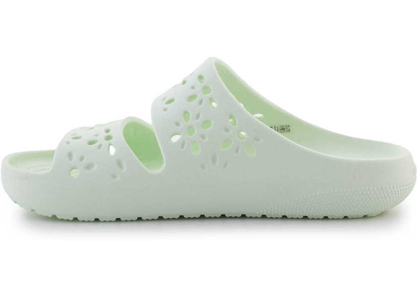 Slapi Crocs Classic Floral Cutout sandal Jade Tint Green Femei (BM 17484748) 4