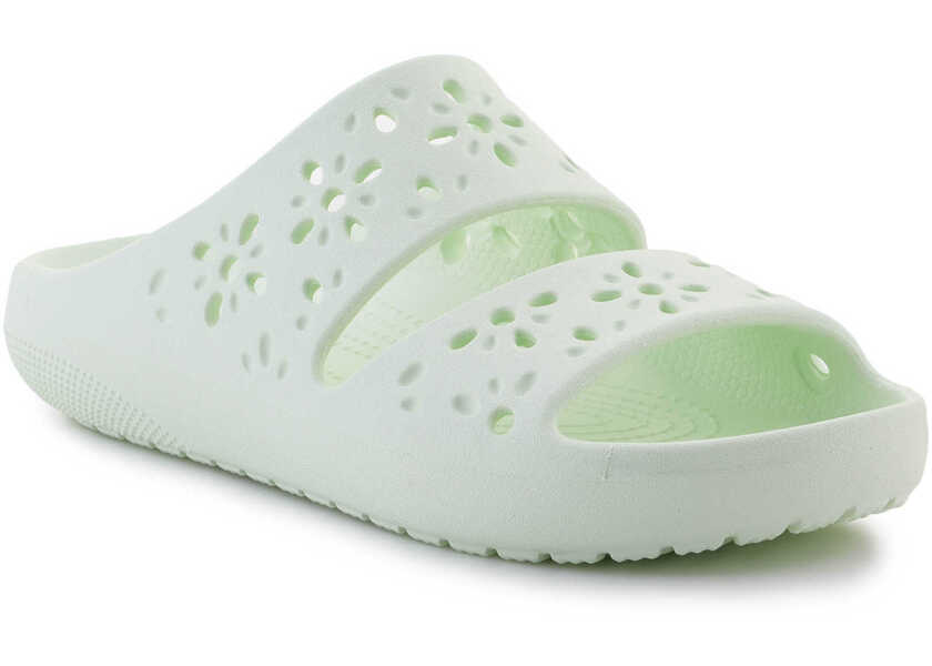 Slapi Crocs Classic Floral Cutout sandal Jade Tint Green Femei (BM 17484748) 1