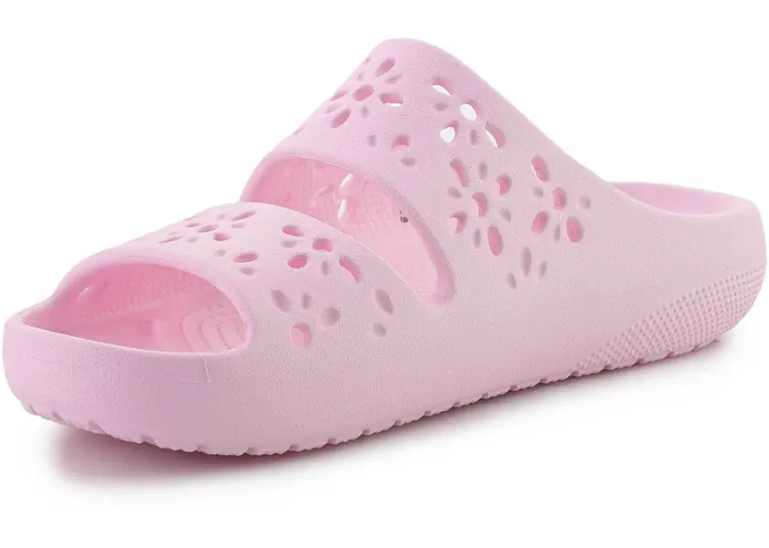 Slapi Crocs Classic Floral Cutout sandal Pink Milk Pink Femei (BM 17484751) 3