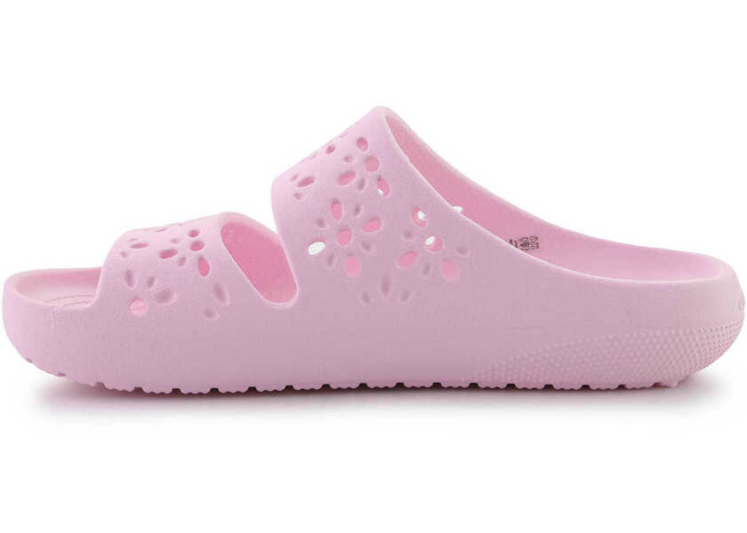 Slapi Crocs Classic Floral Cutout sandal Pink Milk Pink Femei (BM 17484751) 4