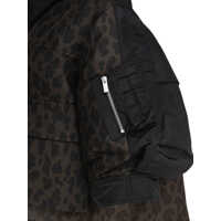 Jachete Sacai Dama - Jachete Sacai Leopard Print x Nylon Twill Jacket Black Femei (BM 17484858) - B-mall.ro