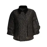 Jachete Leopard Print x Nylon Twill Jacket Femei