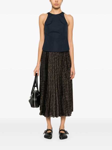 Fuste casual Sacai Leopard skirt Brown Femei (BM 17484864) 2