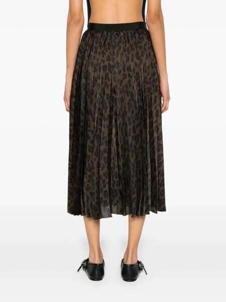 Fuste casual Sacai Leopard skirt Brown Femei (BM 17484864) 4