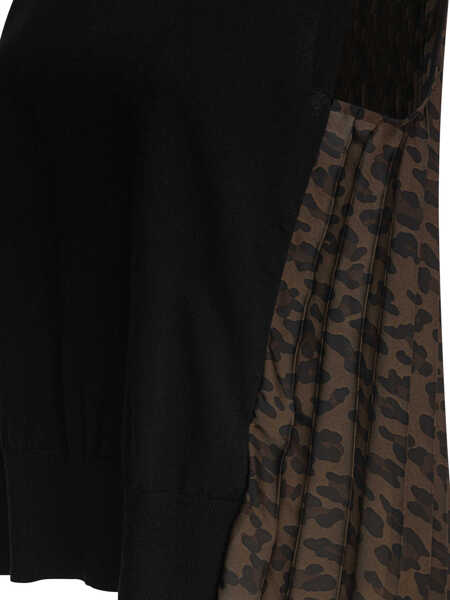 Bluze Sacai Leopard print top Black Femei (BM 17484930) 4