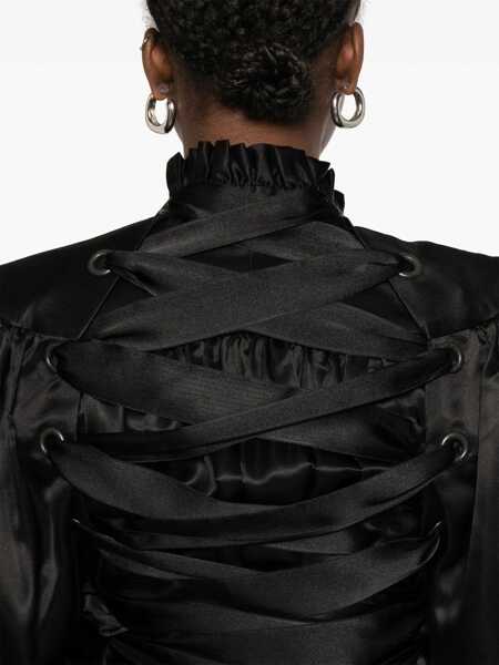 Bluze Balenciaga Lace-up blouse Black Femei (BM 17484996) 5