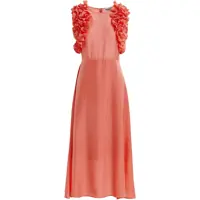 Rochii elegante ESSENTIEL ANTWERP HEXICO CORAL MIDI DRESS Femei
