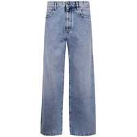 Blugi Versace Versace Pant Denim Stop Denim Blue S.Stone Wash Blue Raw Cut Clothing