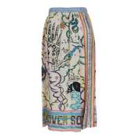 Fuste 'Vanessa' Multicolor Midi Skirt With Elastic Waist And All-Over Print In Viscose Woman Femei