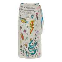 Fuste 'Amber' Multicolor Wrap Skirt With All-Over Print In Viscose Woman Femei