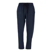 Pantaloni casual Blue Pants With Elastic Drawstring Waist In Tech Fabric Woman Femei