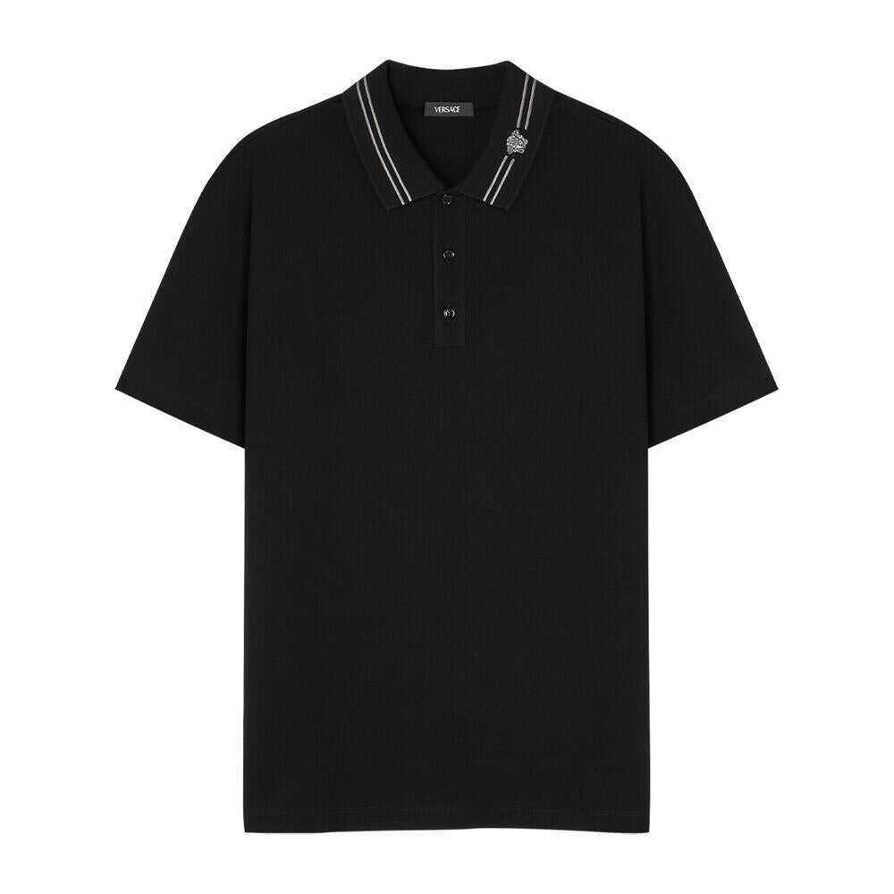 Tricouri Polo Versace Versace Polo Shirts Black Barbati (BM 17487678) 1