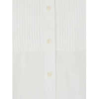 Bluze Sosue Dama - Bluze Sosue Antonia White Blouse With Mandarin Collar And Striped Details In Cotton Woman WHITE Femei (BM 17488143) - B-mall.ro