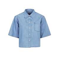 Camasi Sosue Denim Cotton Shirt Femei