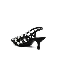 Balerini THE ATTICO Dama - Balerini THE ATTICO The Attico Suede Grid Slingback With Inserts Black Femei (BM 17489292) - B-mall.ro