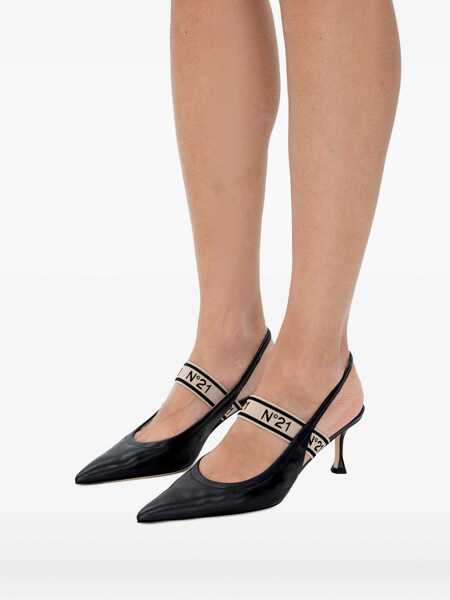 Pantofi cu toc N21 N21 Slingback With Logo Black Femei (BM 17490162) 2