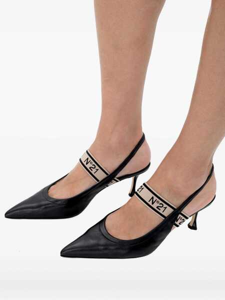 Pantofi cu toc N21 N21 Slingback With Logo Black Femei (BM 17490162) 4