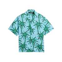 Camasi Jacquemus Cotton Shirt With Blue And Green Pattern Barbati