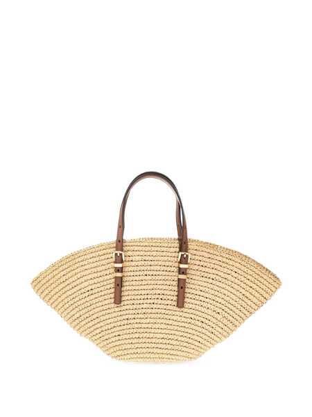 Genti de mana Michael Kors Isa Small Beige Shopper With Woven Design And Two Adjustable Handles In Tech Fabric Woman Beige Femei (BM 17490828) 3