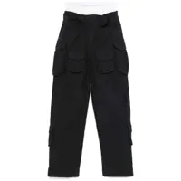 Pantaloni casual Alexander Wang Black Multi-Pocket Casual Pants Femei