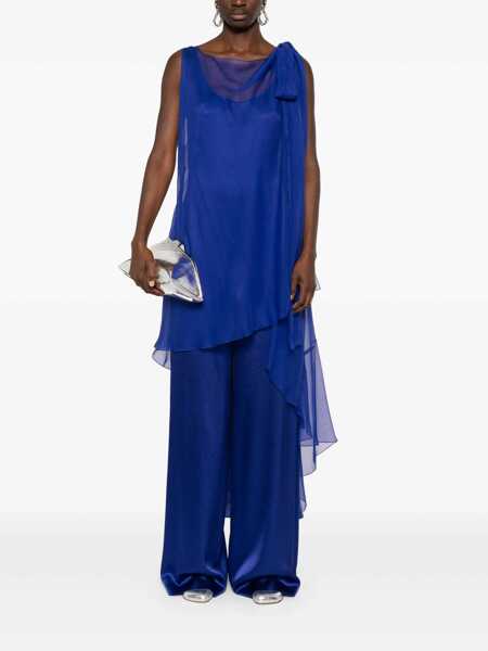 Pantaloni casual Alberta Ferretti Alberta Ferretti Blue Silk Blended Jumpsuit BLUE Femei (BM 17495247) 2