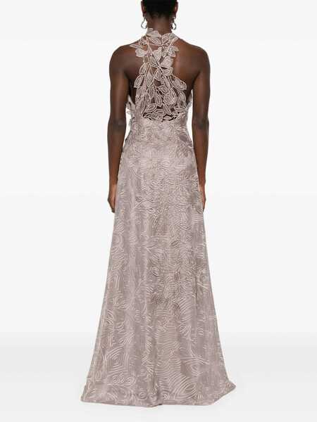 Rochii Alberta Ferretti Alberta Ferretti Lace Long Dress In Beige Beige Femei (BM 17495250) 4