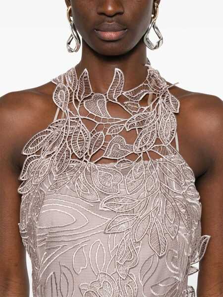 Rochii Alberta Ferretti Alberta Ferretti Lace Long Dress In Beige Beige Femei (BM 17495250) 5