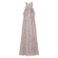 Rochii Alberta Ferretti Lace Long Dress In Beige Femei
