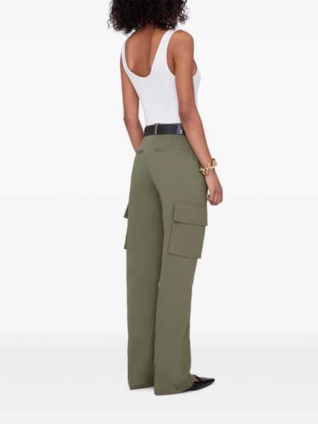 Pantaloni casual ANINE BING Anine Bing Pants GREEN Femei (BM 17495358) 3
