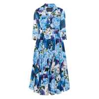 Rochii Samantha Sung Aster Printed Cotton Shirtdress Femei