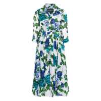 Rochii Samantha Sung Aster Printed Cotton Shirtdress Femei