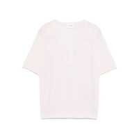 Tricouri Closed Linen And Cotton V-Necked T-Shirt Femei
