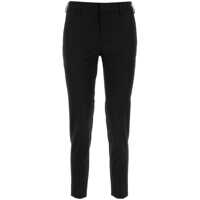 Pantaloni casual 'New York' Black Pants With Belt Loops In Viscose Stretch Woman Femei