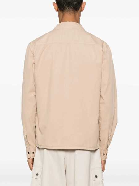 Camasi Woolrich Woolrich Gabardine Overshirt Beige Barbati (BM 17498502) 4