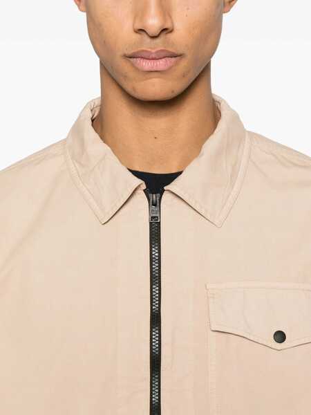 Camasi Woolrich Woolrich Gabardine Overshirt Beige Barbati (BM 17498502) 5